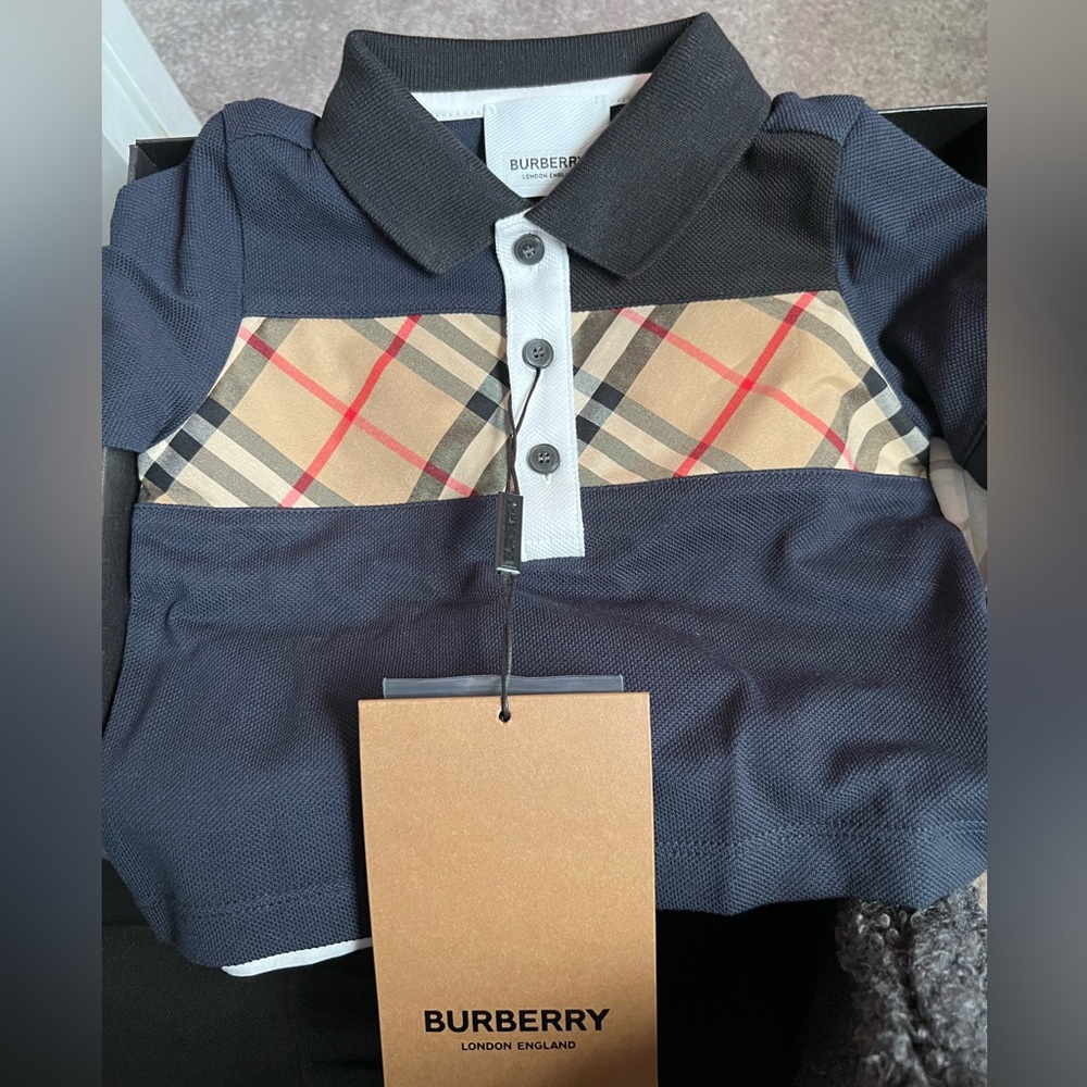 Burberry Boys 6M button up polo
